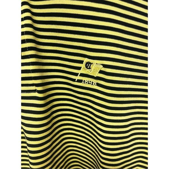 Cabo Shirt Company Polo Yellow & Black Stripe Sz L NWOT - Picture 3 of 8